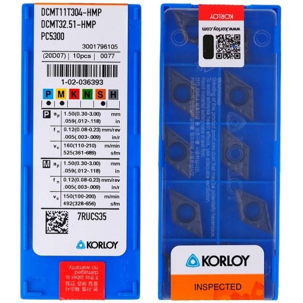 KORLOY - DCMT 11T304-HMP PC5300