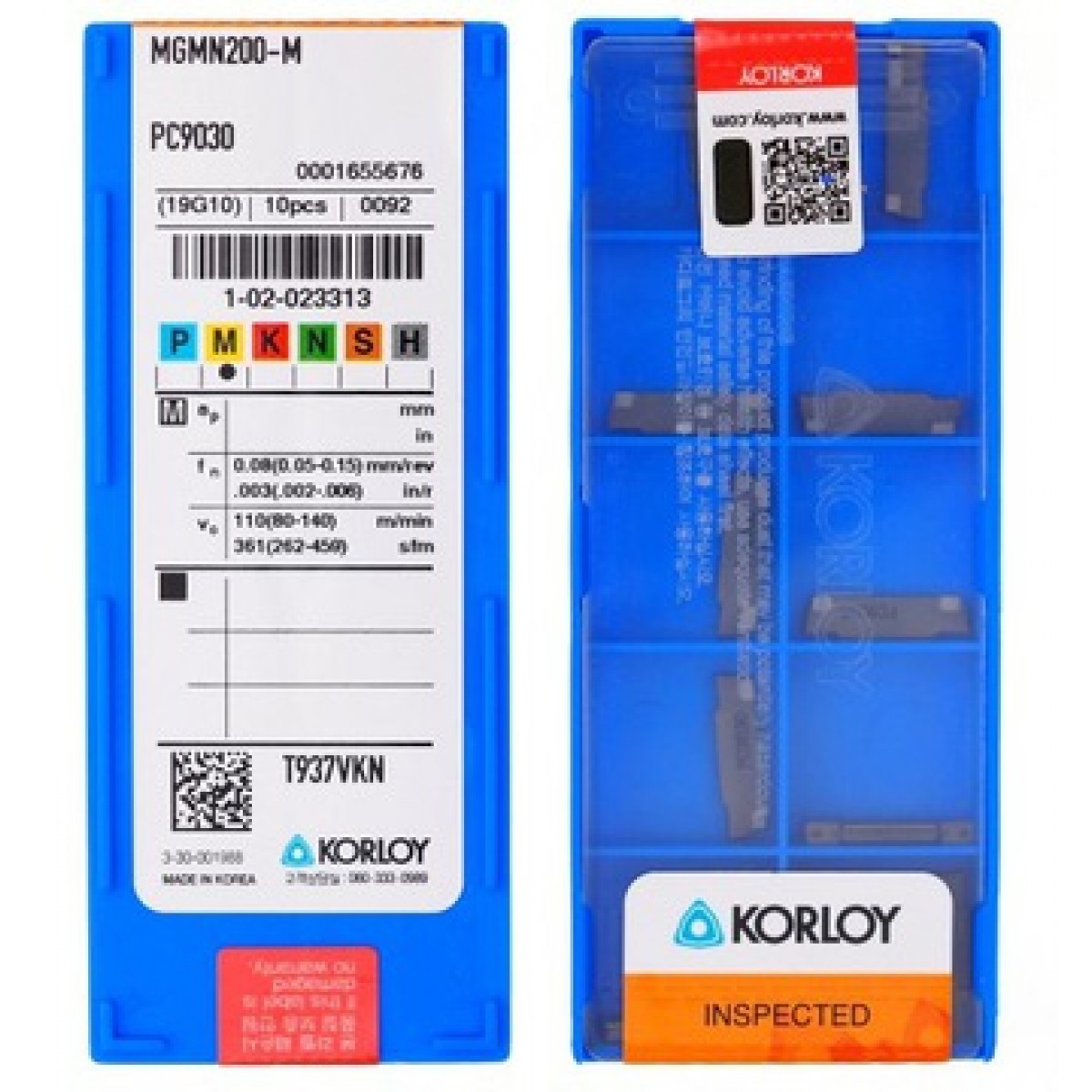 KORLOY - MGMN200-M PC9030