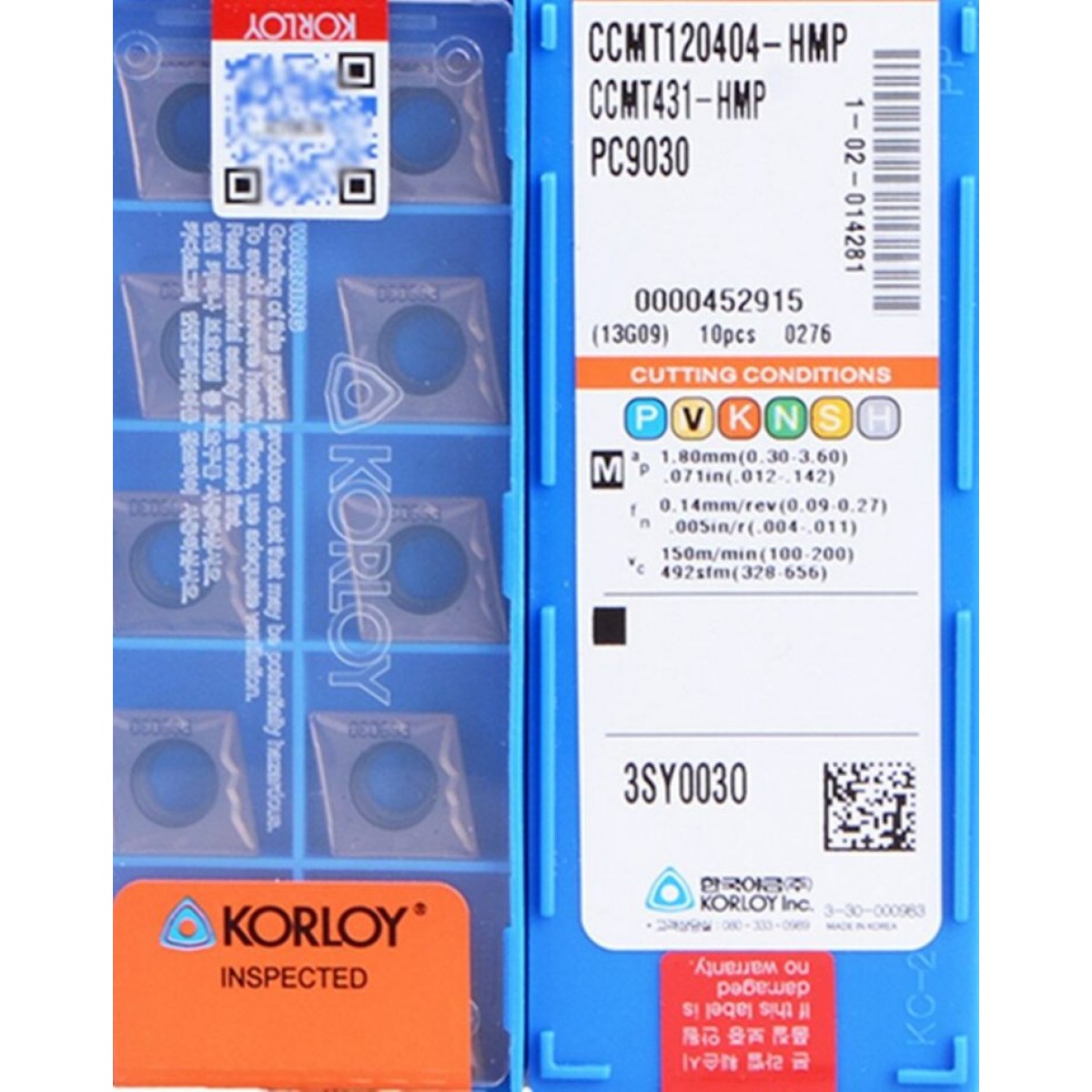KORLOY - CCMT 120404-HMP PC9030